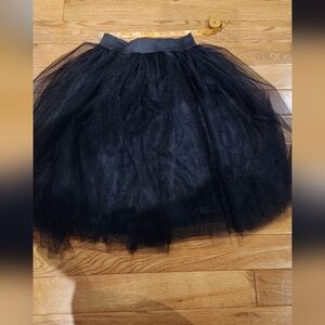 Elegant Black Tulle Skirt